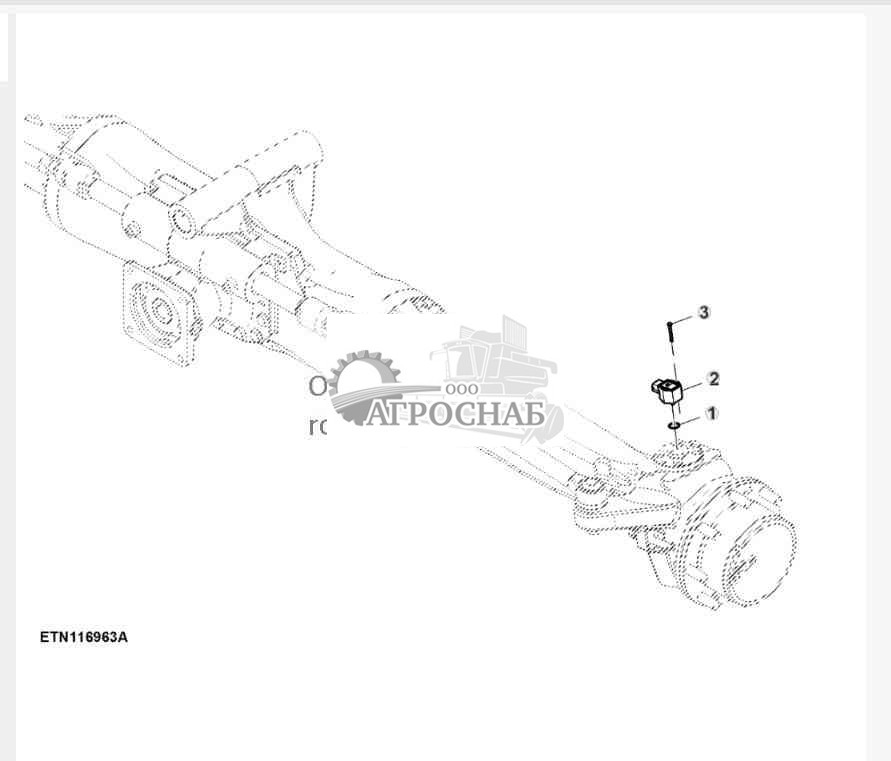 Датчик угла поворота колес заднего моста 